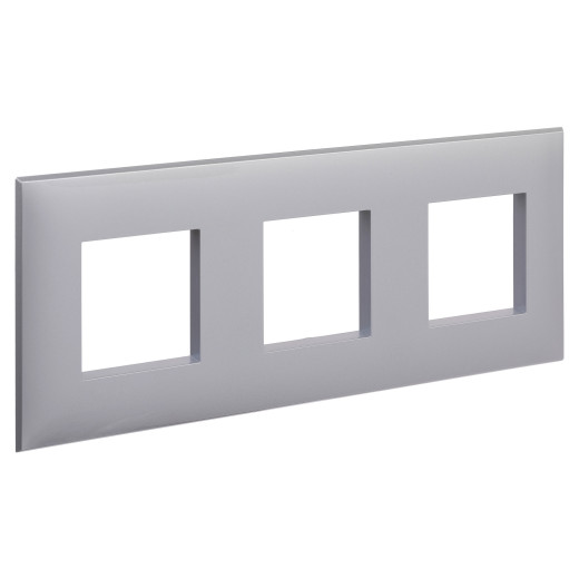 Рамка 3 поста (6 мод.), Avanti, закаленная сталь