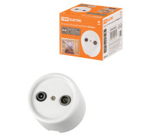 TDM Розетка TV+R оконечная белая «Болонь»