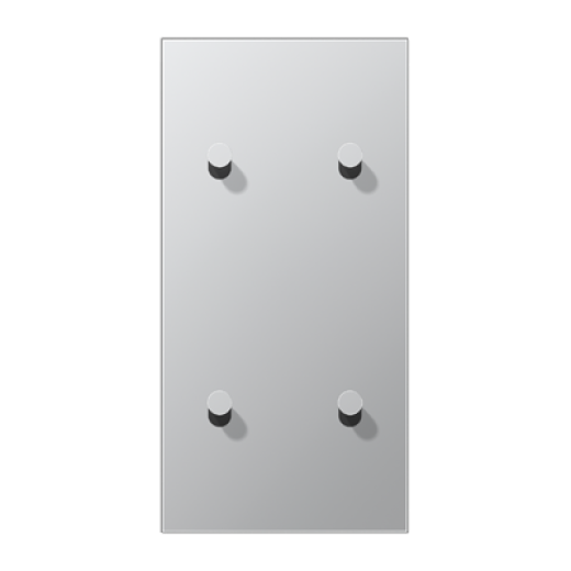 Центральная плата, 2 поста, для вертикальной установки, тумблеры 2+2,конус, металлическое исполнение, алюминий, серия LS