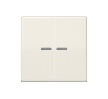 JUNG Клавиши для сдвоенного выключателя с окошком для подсветки термопласт слоновая кость