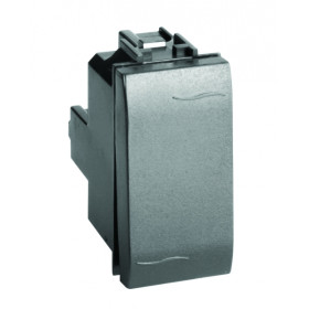 DKC Brava Инвертор (промежуточный переключатель), черный, 1мод.