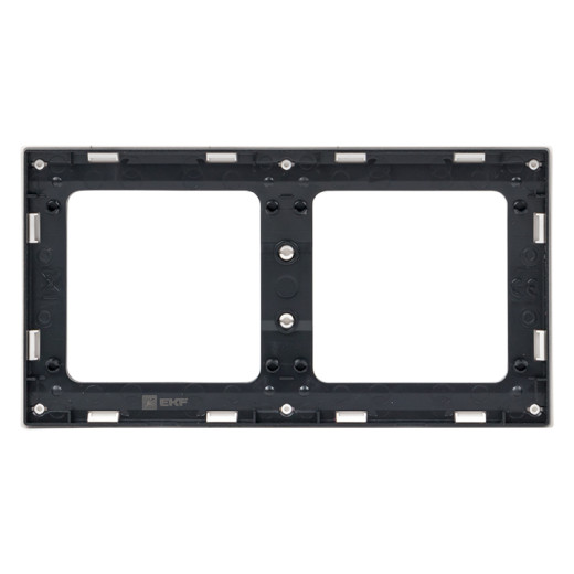 Стокгольм Рамка 2-местная белая с линией цвета черный EKF PROxima