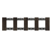 BT Living now Орех Рамка немецкий стандарт 4 поста (2+2+2+2 мод).