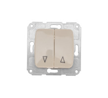 KRANZ DEA Выключатель для жалюзи 2кл с/у 10А мех. Беж