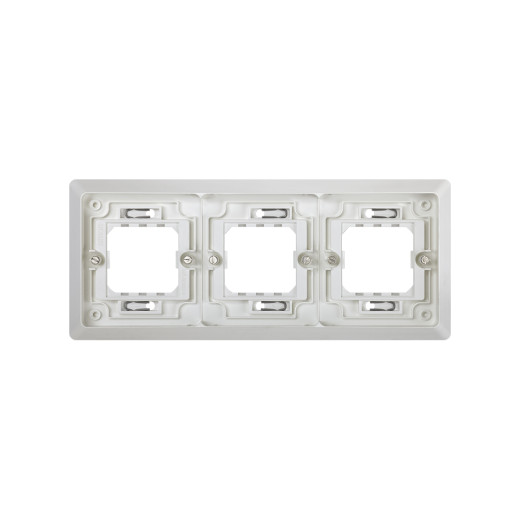 Рамка 3-х местная, скрытая установка, S44A, серый