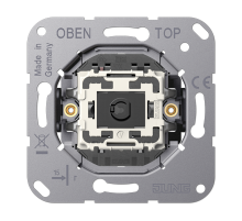 JUNG LS1912 Механизм одноклавишный, кнопочного типа, проходной, крепление винтами, без монтажных лапок