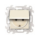 Розетка 2К+3 Sсhuko IP44 c крышкой и защитными шторками, сл.кость
