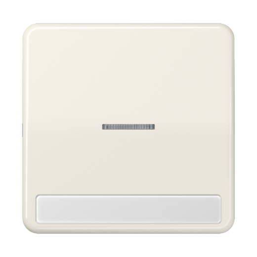 Клавиша с окошком для выключателя с подсветкой и полем для надписи, слоновая кость