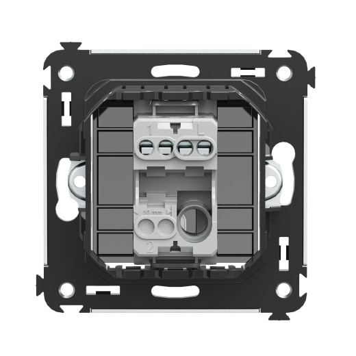 Выключатель одноклавишный в стену, Avanti, черный квадрат