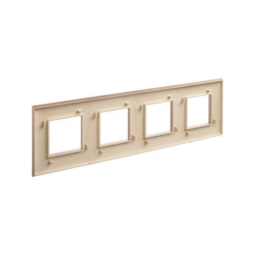 Рамка 4 поста (8 мод.), Avanti, кремовый жемчуг