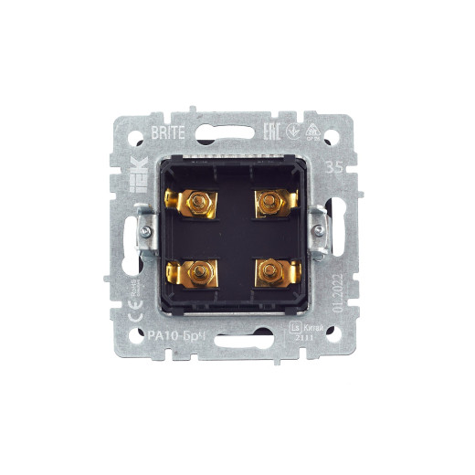BRITE Аудиорозетка 4-мест. РА10-БрЧ черн. IEK