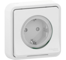 Schneider Electric Mureva Styl Бел внутр Розетка с/з и шторками, IP55
