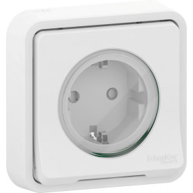 Schneider Electric Mureva Styl Бел внутр Розетка с/з и шторками, IP55