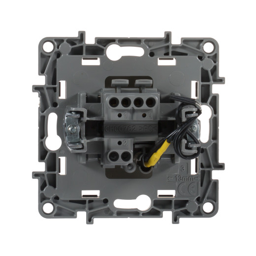 Выключатель одноклавишный с подсветкой/индикацией - Legrand Etika - 10А 250В безвинтовые зажимы - слоновая кость