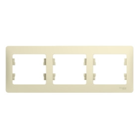 Systeme Electric Glossa Беж Рамка 3-ая, горизонтальная