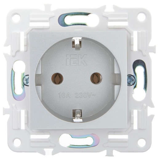 SKANDY Роз. с з/к без з/ш 16А SK-R05S сереб. IEK