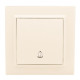 Минск Кнопка звонка СП, 10А, бежевый EKF
