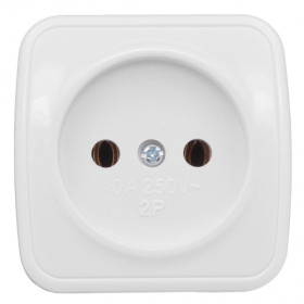EKF Basic Минск Белый Розетка б/з, 10А, ОП.