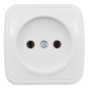 Минск Розетка 1-местная ОП 10А без заземления белая EKF Basic