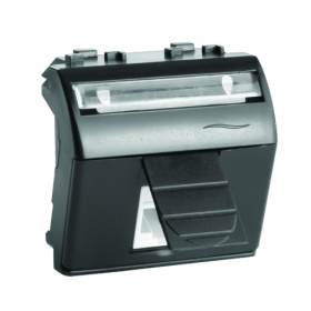 DKC Brava USB 2.0 со шторкой, Brava, черная, 2мод