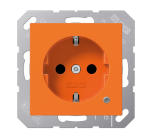 JUNG SCHUKO-розетка с индикацией, оранжевая