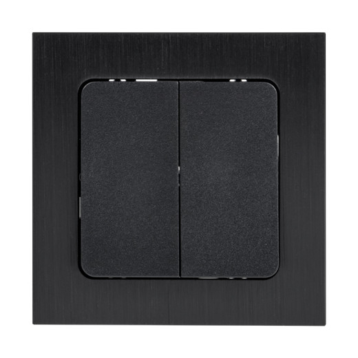 Стокгольм Механизм Выключателя 2-кл. проходного 10А автоматические клеммы черный EKF PROxima