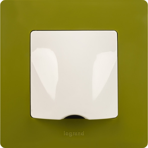 Вывод кабеля IP21 - Legrand Etika - с зажимом для кабеля - белый