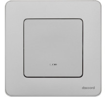 Legrand/Daccord INSPIRIA Алюминий Переключатель одноклавишный с подсветкой/индикацией 10 AX - 250 В.