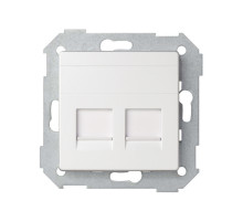 Simon 75 Мех Белый Адаптер на 2 RJ-45 75540-, 75541-, 75528-, 75544-39 АМР