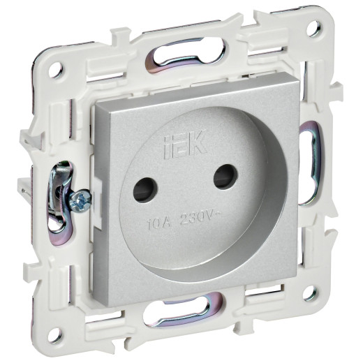 SKANDY Роз. без з/к с з/ш 10А SK-R01S сереб. IEK