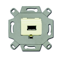 ABB BJE Мех USB-розетки/разъёма, USB-type A, USB2.0, 5 полюсов, цвет слоновая кость