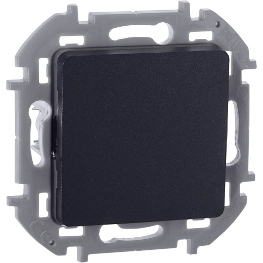 Выключатель одноклавишный - Legrand/Daccord Inspiria - 10АХ 250В безвинтовые зажимы - антрацит