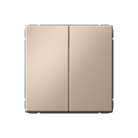 Systeme Electric ArtGallery Песочный Выключатель 2-клавишный кнопочный, 10АХ, механизм, быстрозажим. клем.