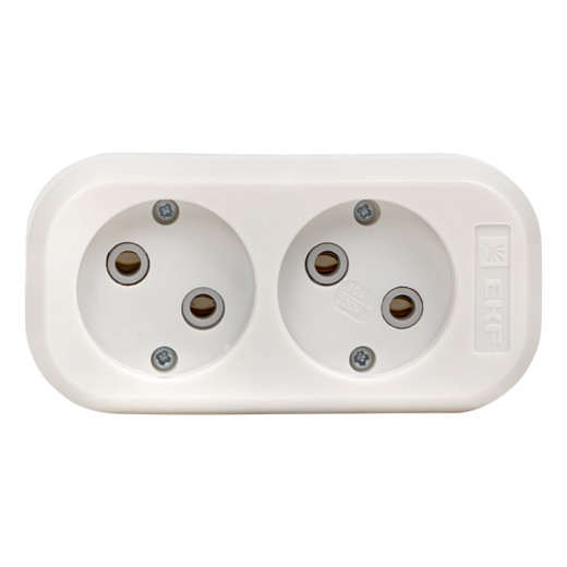 Колодка 2 гн. 10А 2,2кВт б/з Эксперт EKF PROxima