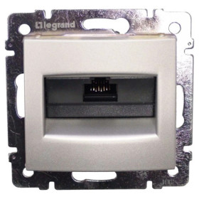Legrand Valena Алюминий Розетка комп(RJ45) 1-ая 5 кат ISDN 300MHz 8конт.