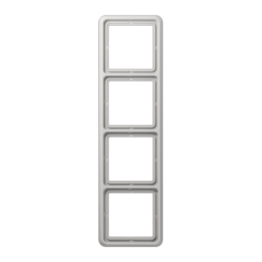 Рамка для вертикальной и горизонтальной установки, 4 поста, дюропласт, светло-серый, CD500