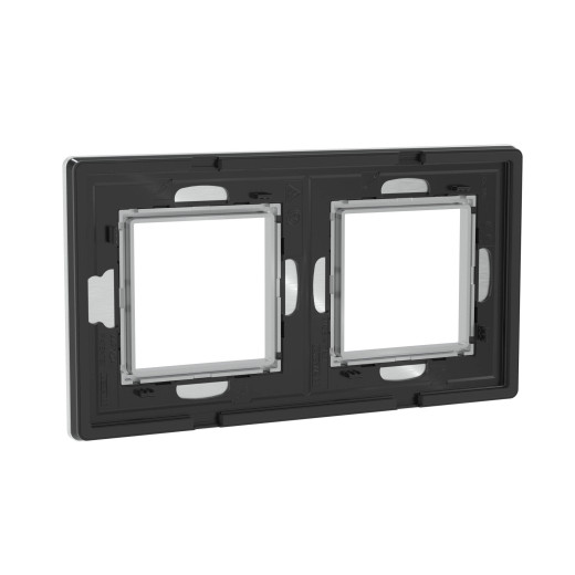 Рамка из алюминия 2 поста (4 мод.), Avanti, серая