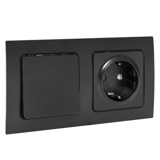 Стокгольм Рамка 2-местная черная EKF PROxima