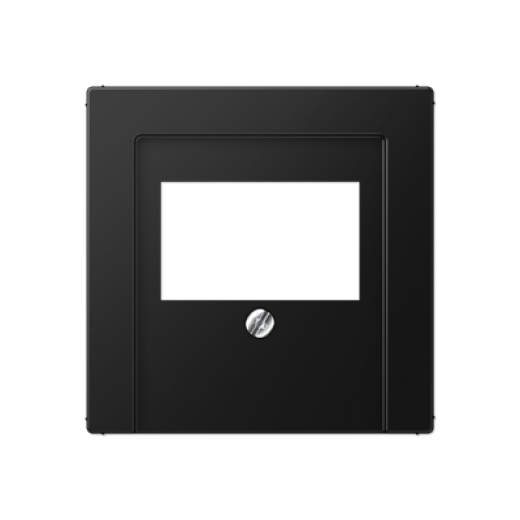 Накладка на USB зарядные устройства и TAE-розетки, с видимым винтом, термопласт, черный матовый