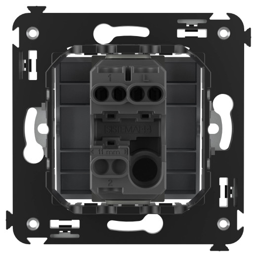 Переключатель одноклавишный в стену, Avanti, закаленная сталь