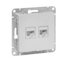 EKF Эпика Механизм розетки RJ45 - 2шт, (cat5), алюминий.