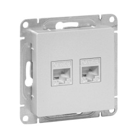 EKF Эпика Механизм розетки RJ45 - 2шт, (cat5), алюминий.