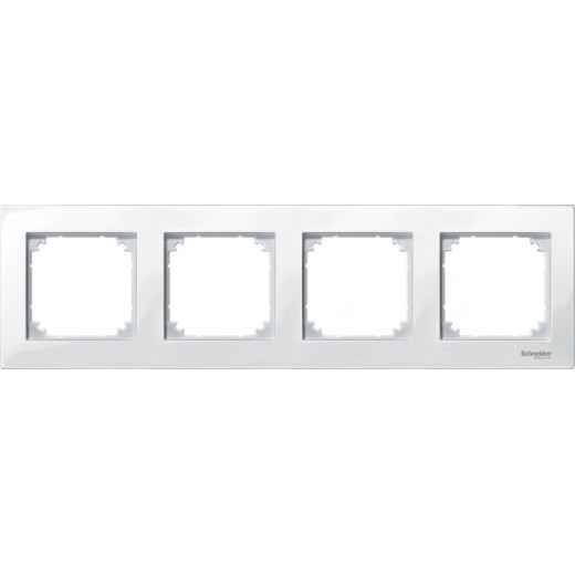 MERTEN M-Plan РАМКА 4 поста, ПОЛ.БЕЛЫЙ, SM