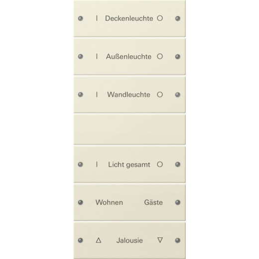 Набор клавиш 6-местный (3+3),  ГРАВИРОВКА