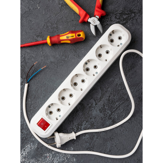 Колодка 6 гнезд 16А 3,5кВт c выкл. с/з Эксперт EKF PROxima