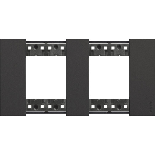 LIVING NOW. Декоративная рамка 2 поста (2+2 модуля).Цвет Черный.