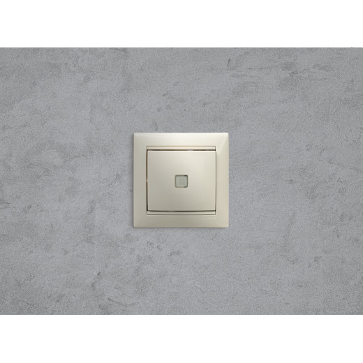 Выключатель одноклавишный с подсветкой - Legrand Valena - 10А 250В схема 1L безвинтовые зажимы - слоновая кость