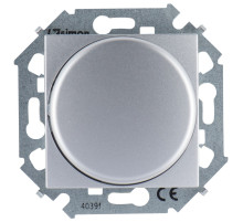 Simon 15 Алюминий Светорегулятор поворотный для диммируемых LED ламп, 230В, 5-215Вт, винт.зажим