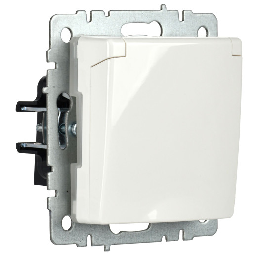 BRITE Роз. с з/к/ш с кр. 16А IP44 РСбш10-3-44-БрБ бел. IEK