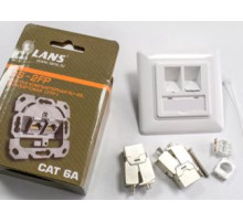 Розетка компьютерная OS-2FP двухпортовая экранированная (FTP)